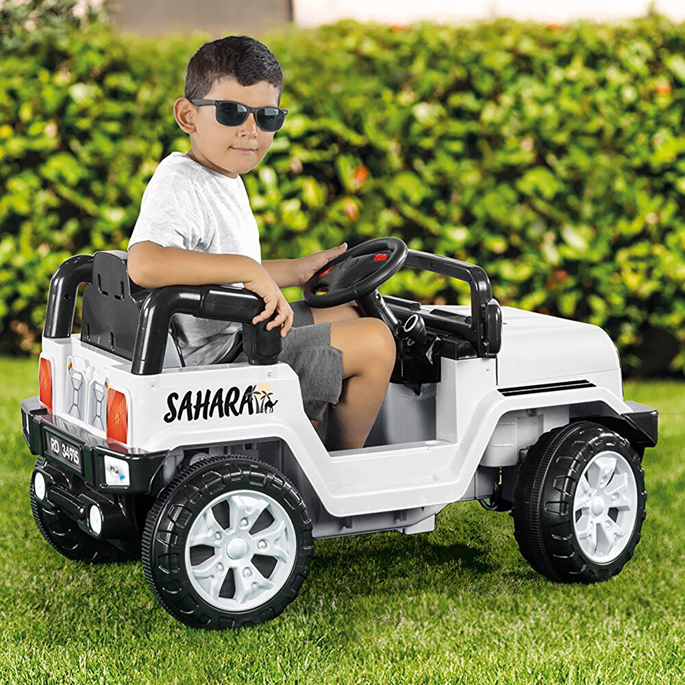 Sahara 12V Akülü Araba Uzaktan Kumandalı 4*2 Beyaz