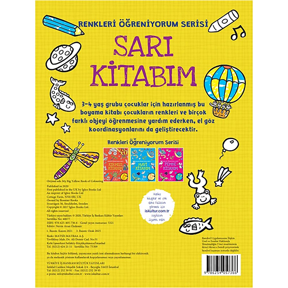 Sarı Kitabım - Renkleri Öğreniyorum Serisi
