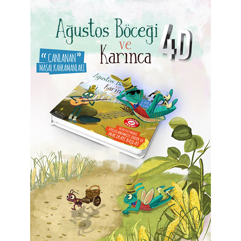 Ağustos Böceği Ve Karınca 4D Canlanan Bebek Masal Kitabı