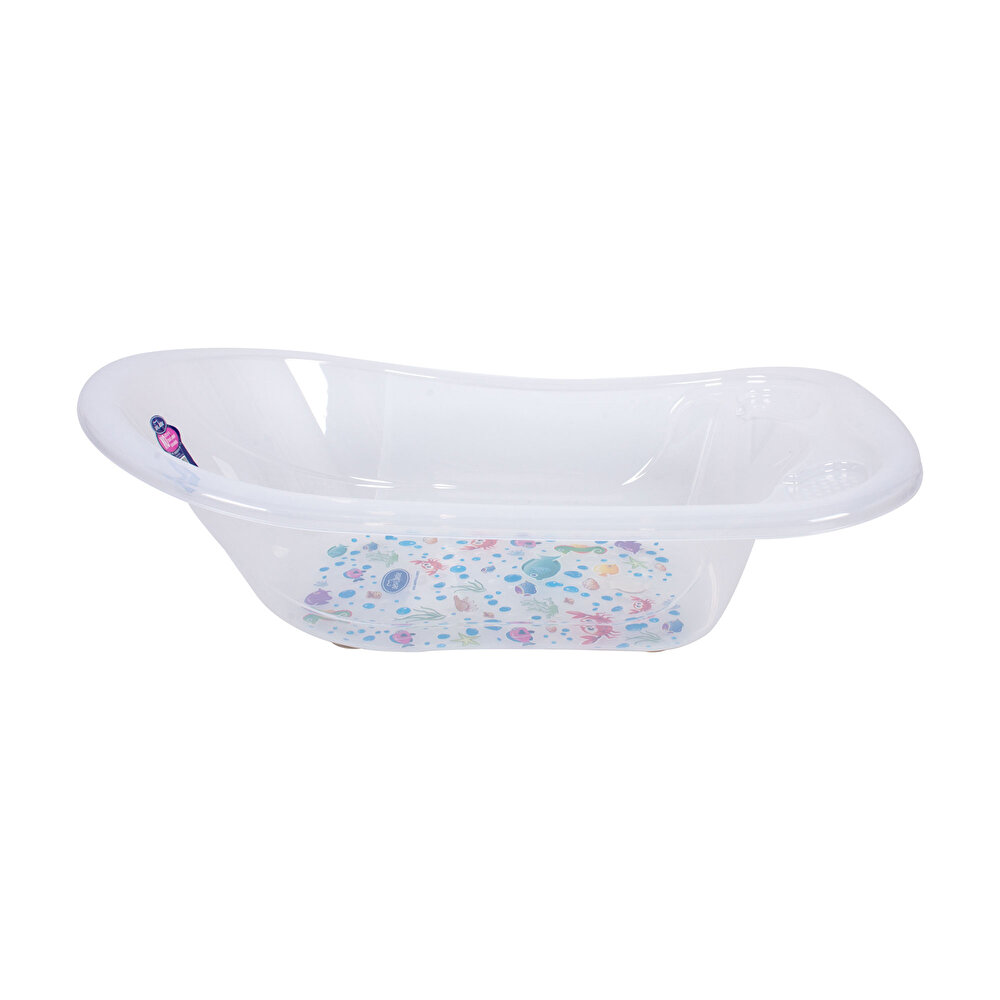 Şeffaf Desenli Bebek Banyo Giderli Küvet