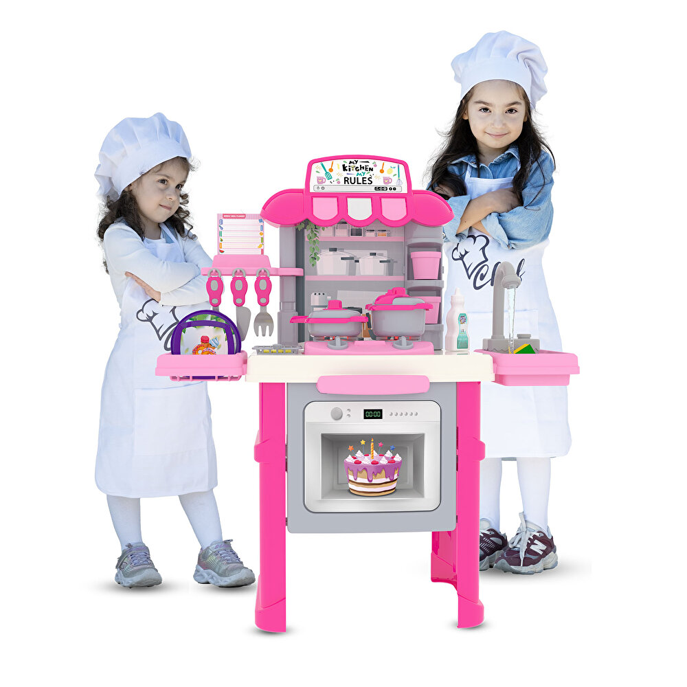 Sesli Işıklı Akan Musluklu Mutfak Seti  40 Pcs