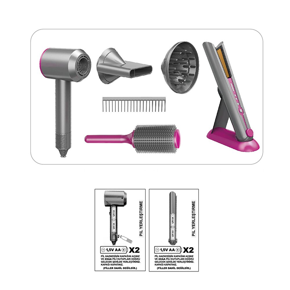 Sesli ve Işıklı 2in1 Lüks Saç Bakım Seti