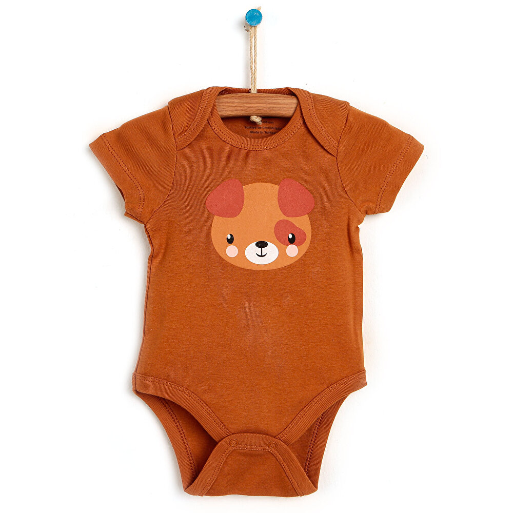Sevimli Hayvan Surat Kısa Kol Body Unisex