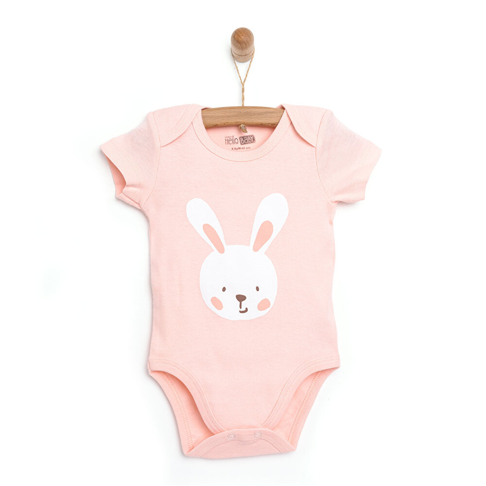 Sevimli Hayvan Surat Kısa Kol Body Unisex