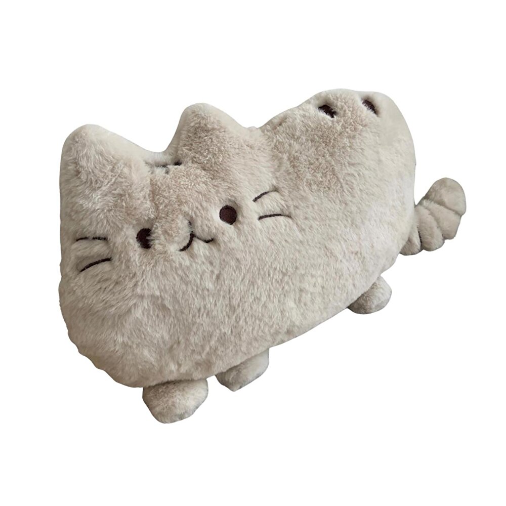 Sevimli Kedi Yastık, Ekru, 35x