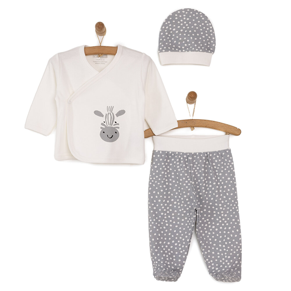 Sevimli Zebra Zıbın-Şapka-Patikli Alt Unisex