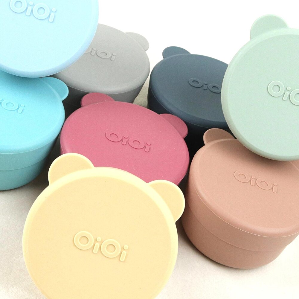 Silikon Kapaklı Mini Kase 2'li Pinky Pink-Gri