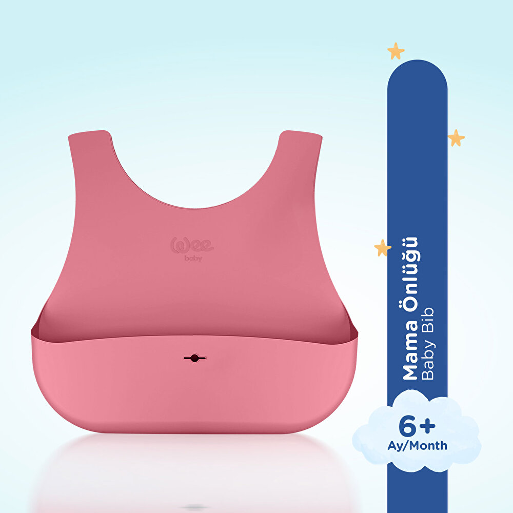 Nanninom Silikon Mama Önlüğü Pembe