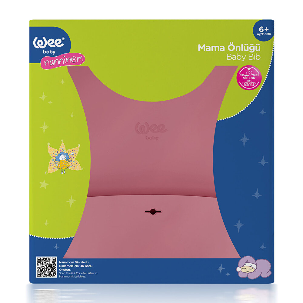 Nanninom Silikon Mama Önlüğü Pembe