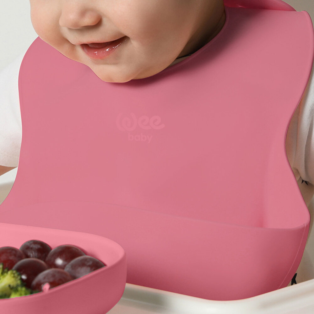 Nanninom Silikon Mama Önlüğü Pembe