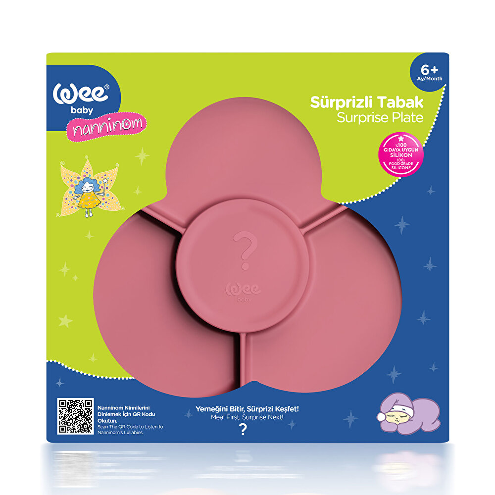 Nanninom Silikon Sürpriz Tabak Pembe