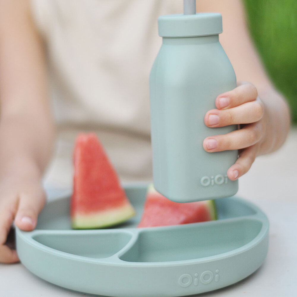 Şişe + Pipet - River Green / Powder Grey