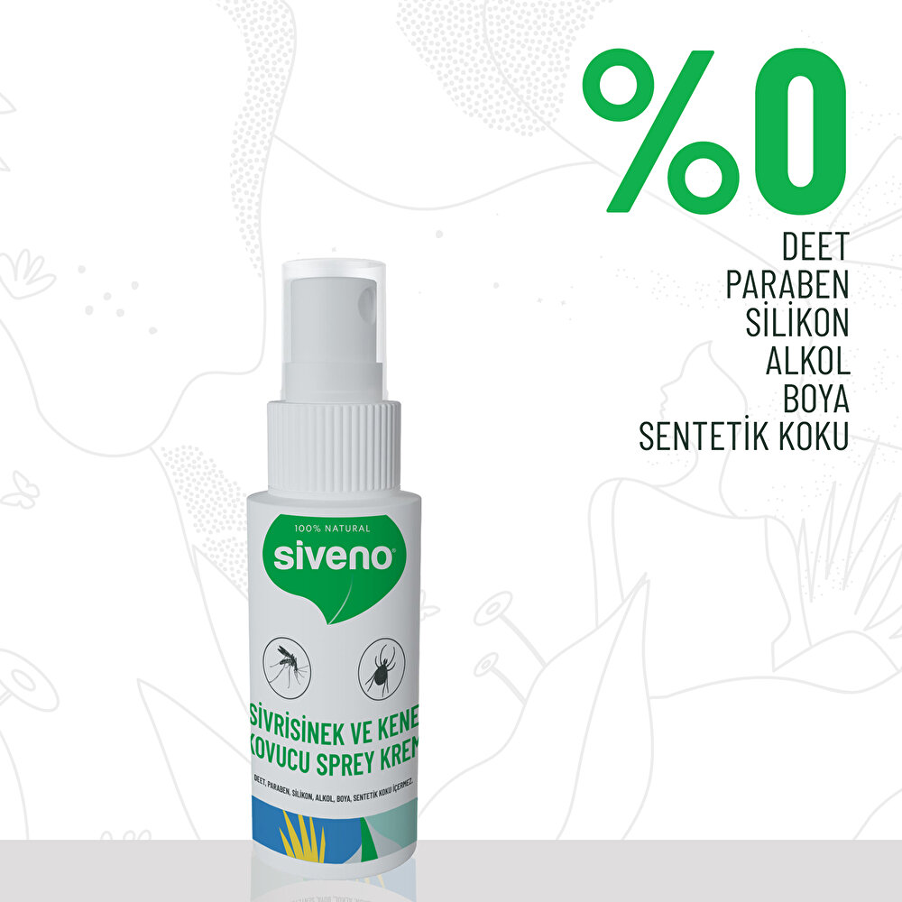 SİVENO %100 Sivrisinek ve Kene Kovucu Sprey Krem 50 ml