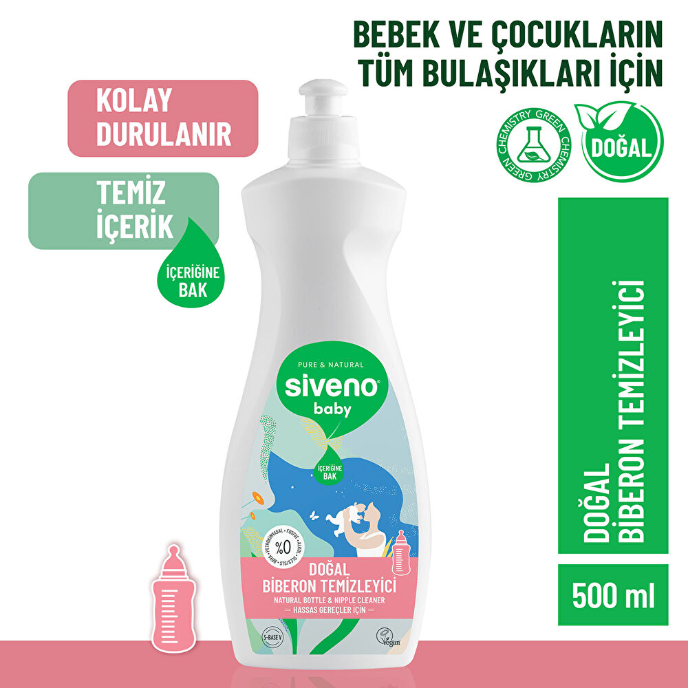 Bebek Doğal Emzik ve Biberon Temizleyici 500ml