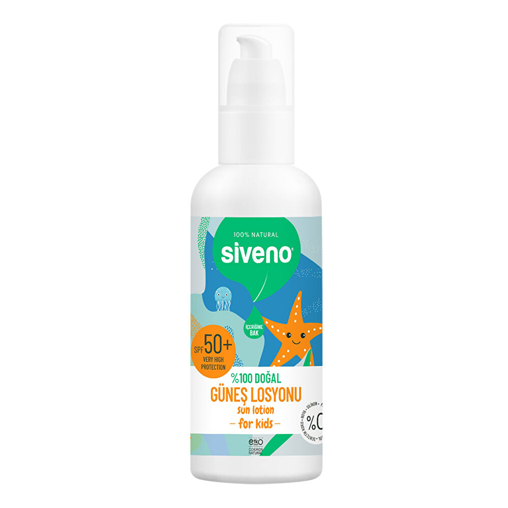 %100 Doğal Çocuklar İçin Güneş Losyonu 50+ Faktör 100 ml