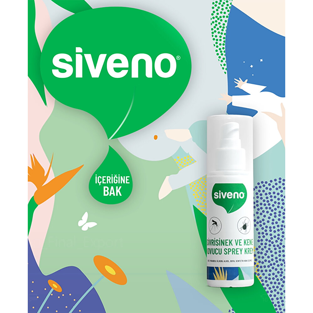SİVENO %100 Sivrisinek ve Kene Kovucu Sprey Krem 100 ml