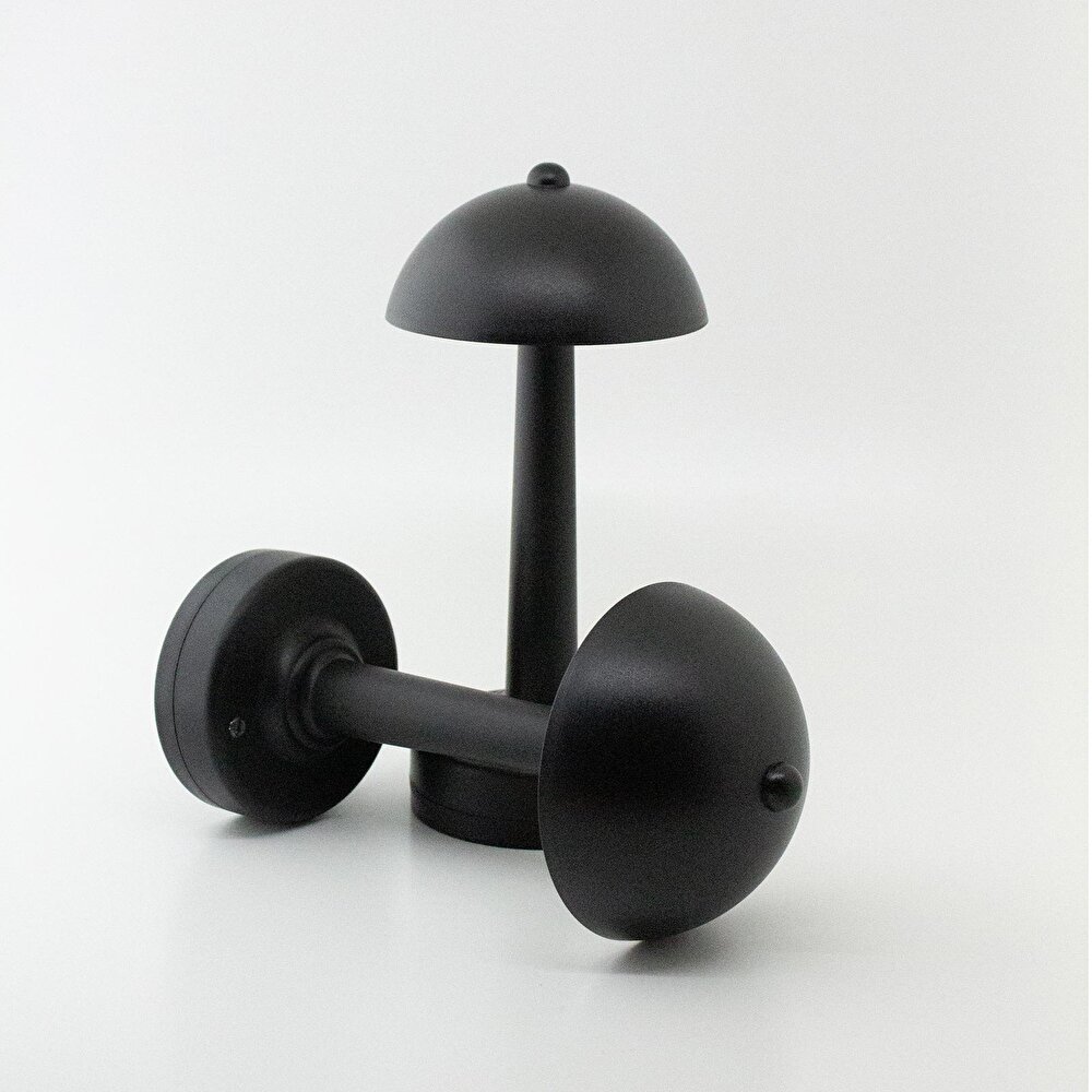 Şarjlı ve 3 Kademe Işık Ayarlı Masa Lambası Siyah