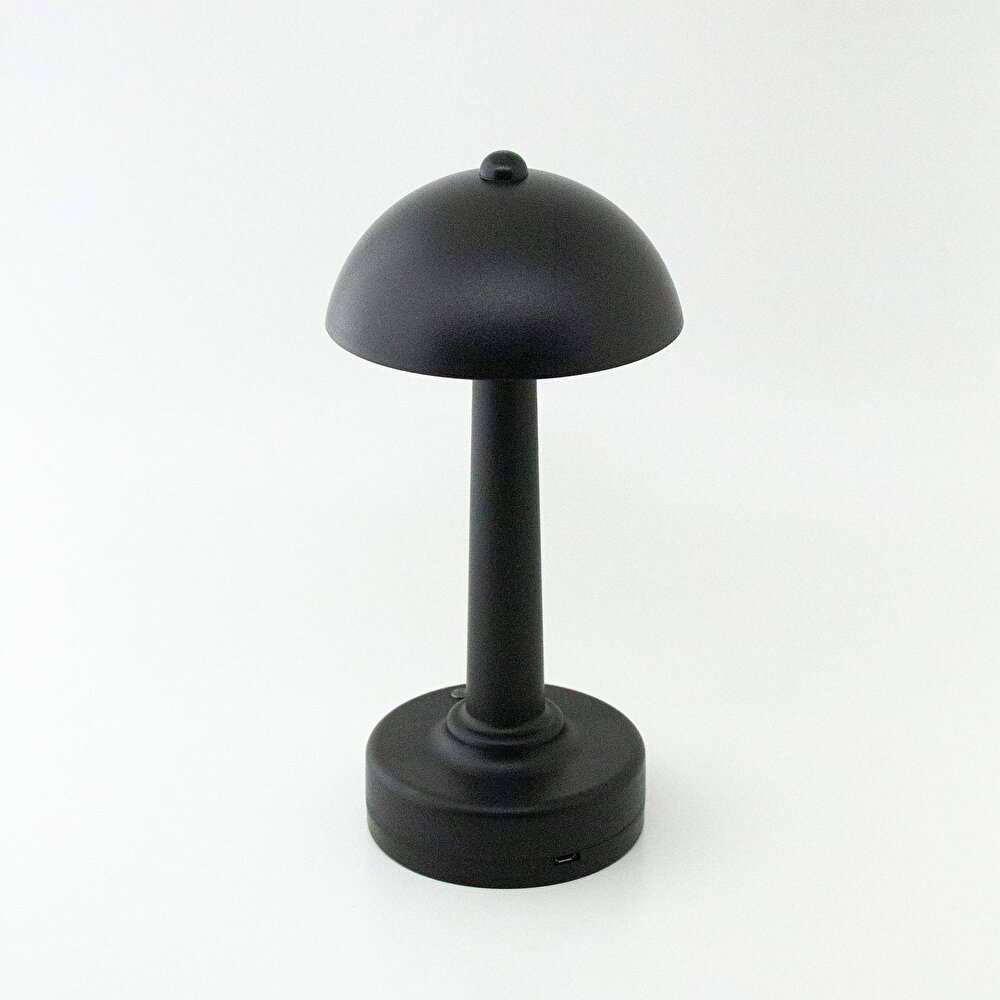 Şarjlı ve 3 Kademe Işık Ayarlı Masa Lambası Siyah