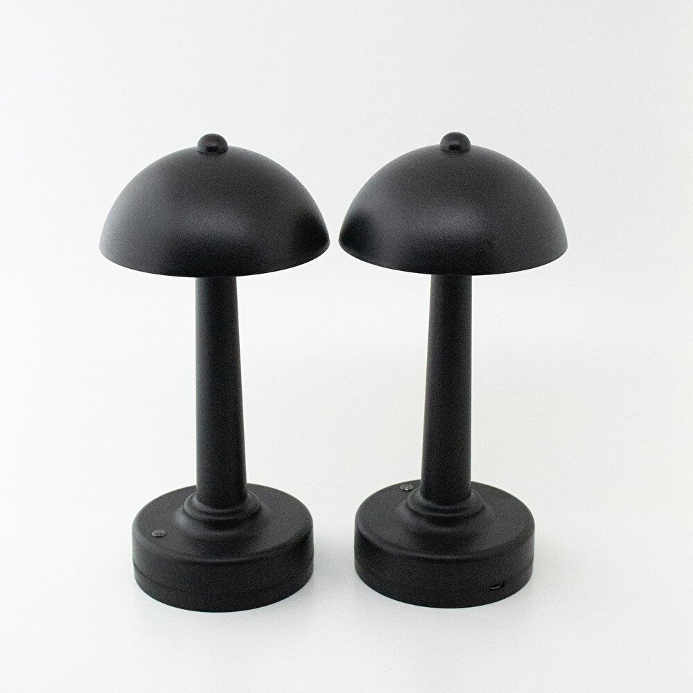 Şarjlı ve 3 Kademe Işık Ayarlı Masa Lambası Siyah