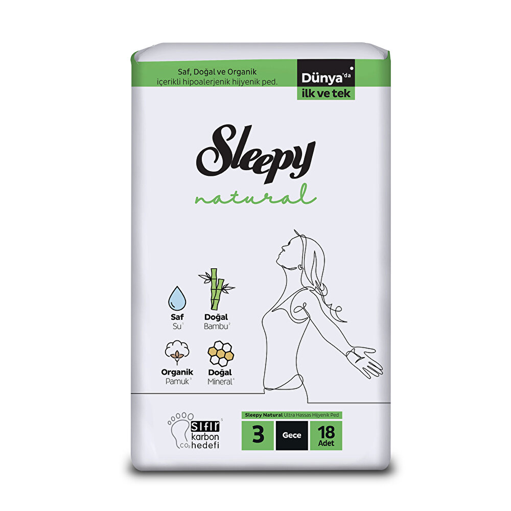 Natural Süper Ekonomik Gece (18 Ped)