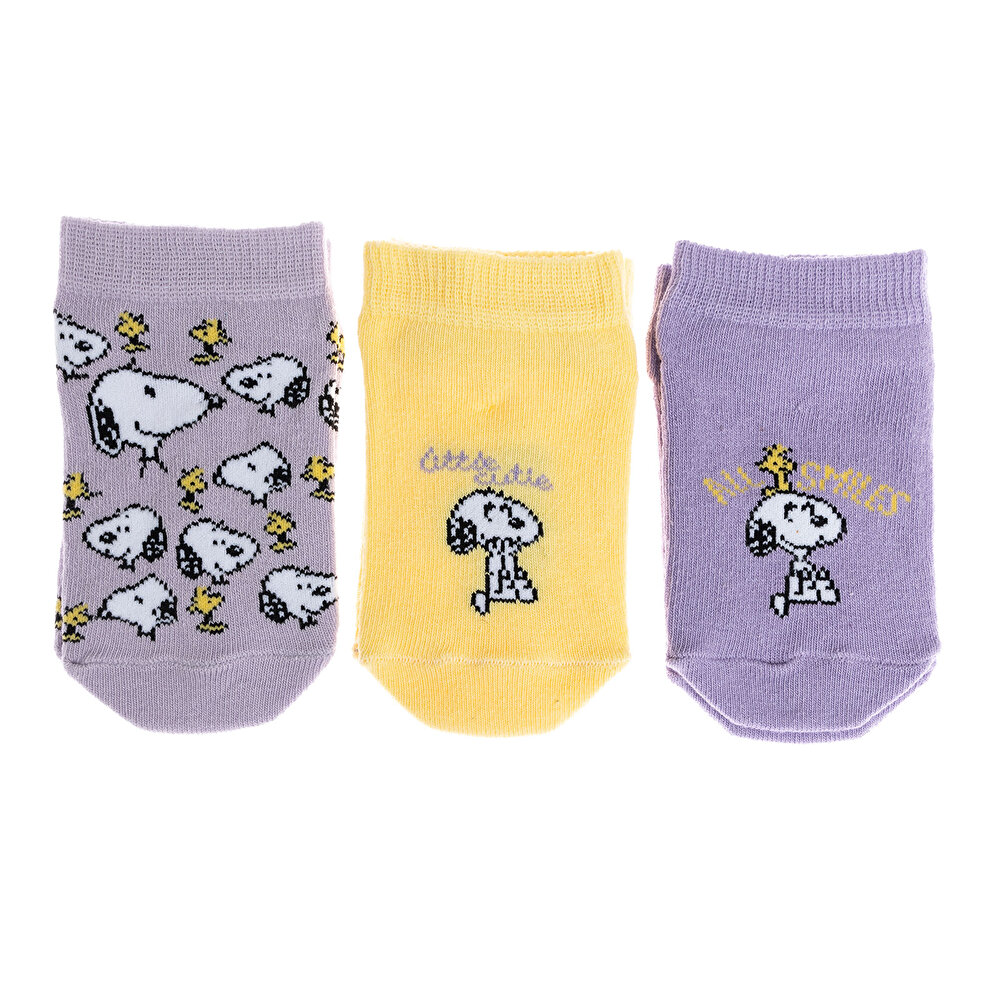 Snoopy 3'lü Bilek Çorap Kız Bebek