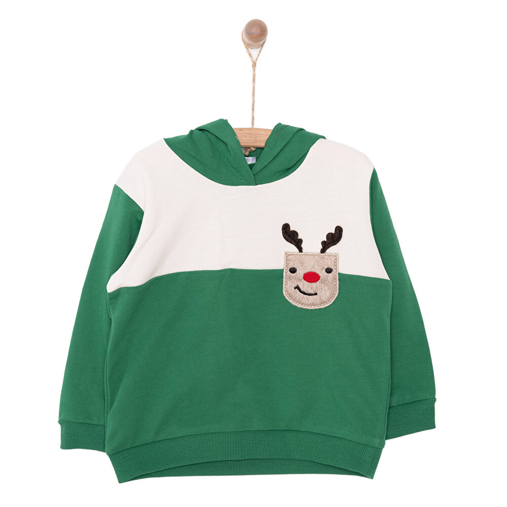 Snow Party Erkek Kapüşonlu Sweatshirt Erkek Bebek