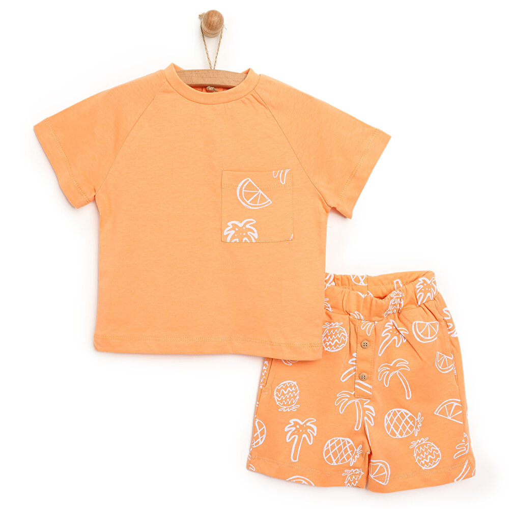 Summer Camp Tshirt-Şort Erkek Bebek