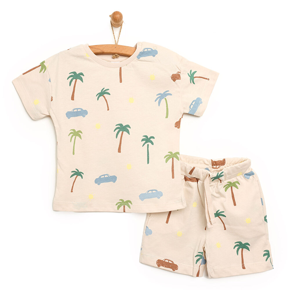 Summer Camp Tshirt-Şort Erkek Bebek
