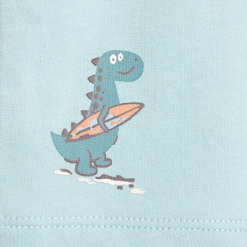 Surfing Blok Kol Detaylı Oversize Şık Tshirt-Şort Takım Erkek Bebek