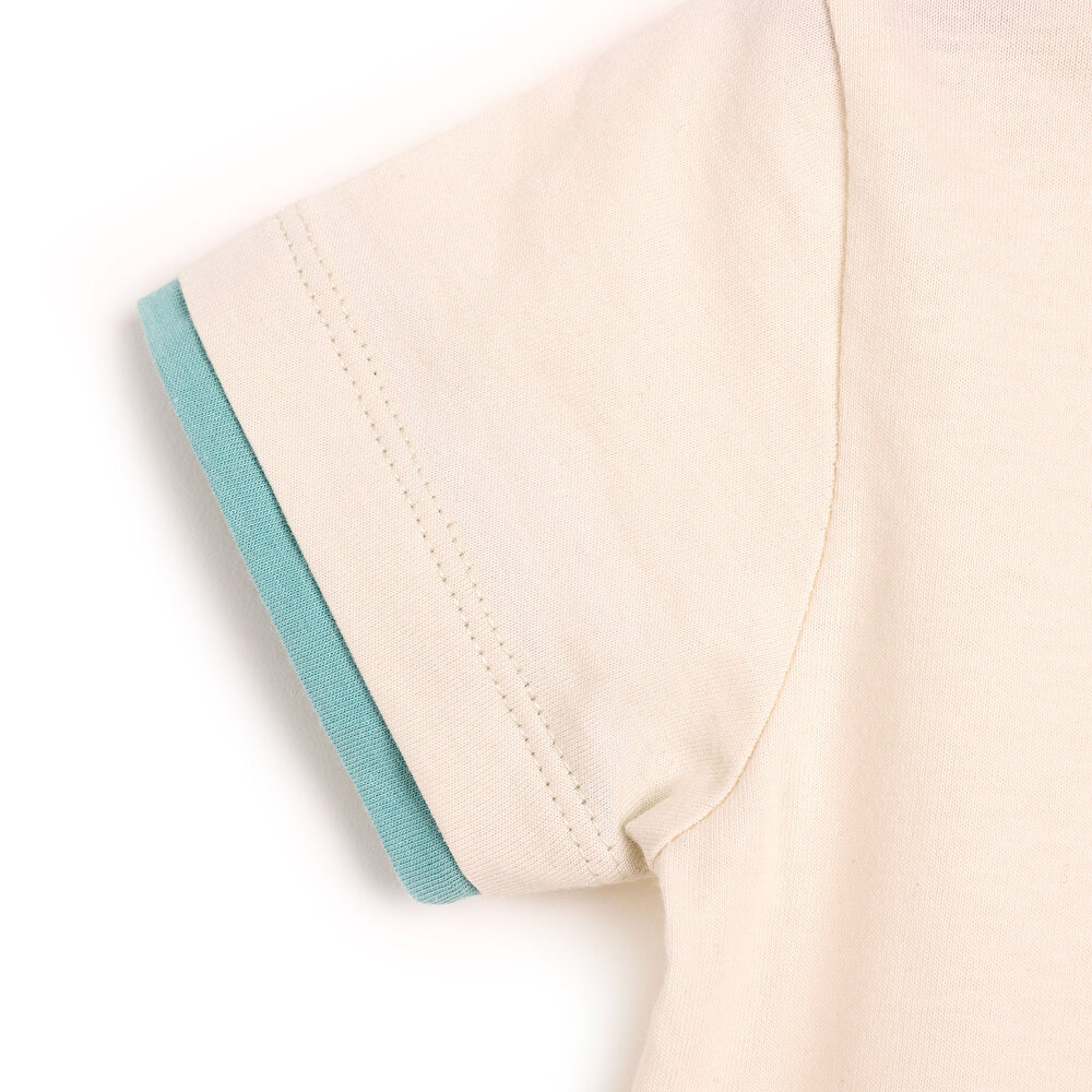 Surfing Çizgili Büyük Cep Detaylı Tshirt-Şort Takım Erkek Bebek