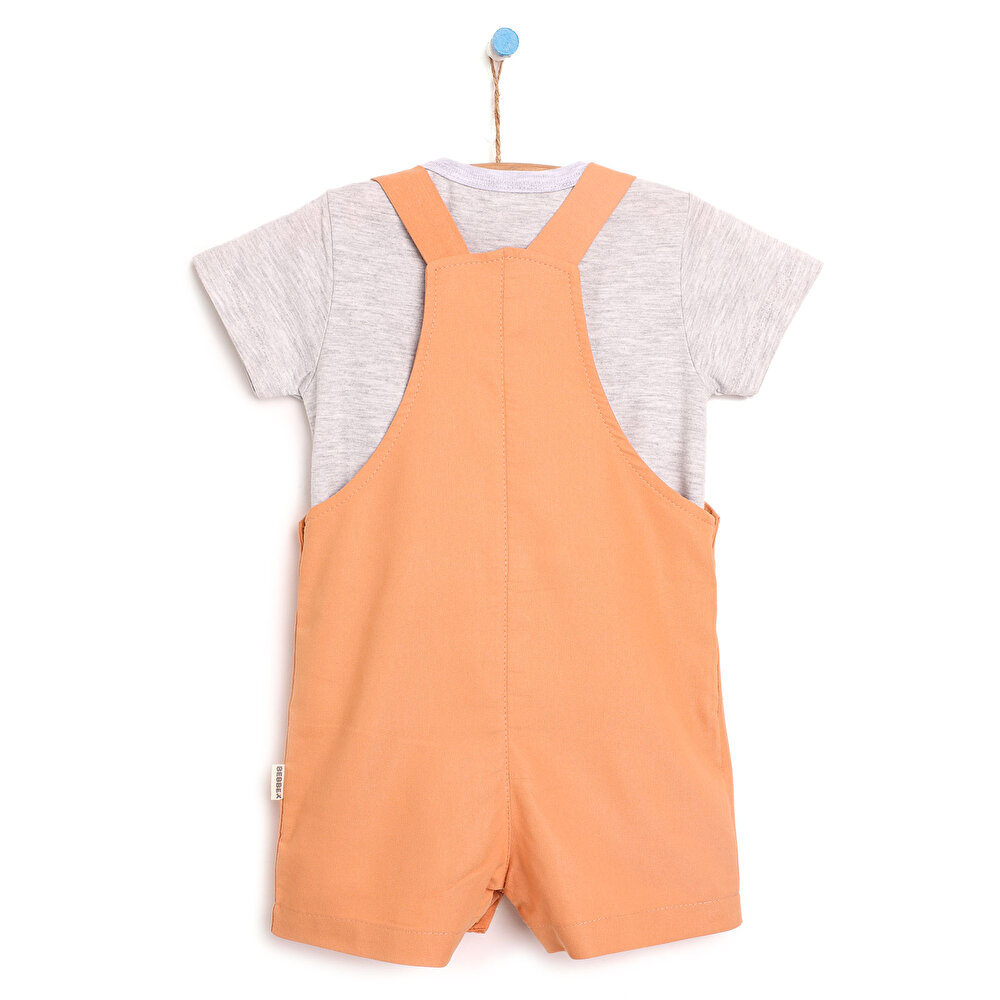 Surfing Kanguru Cep Detaylı Salopet-Tshirt Takım Erkek Bebek