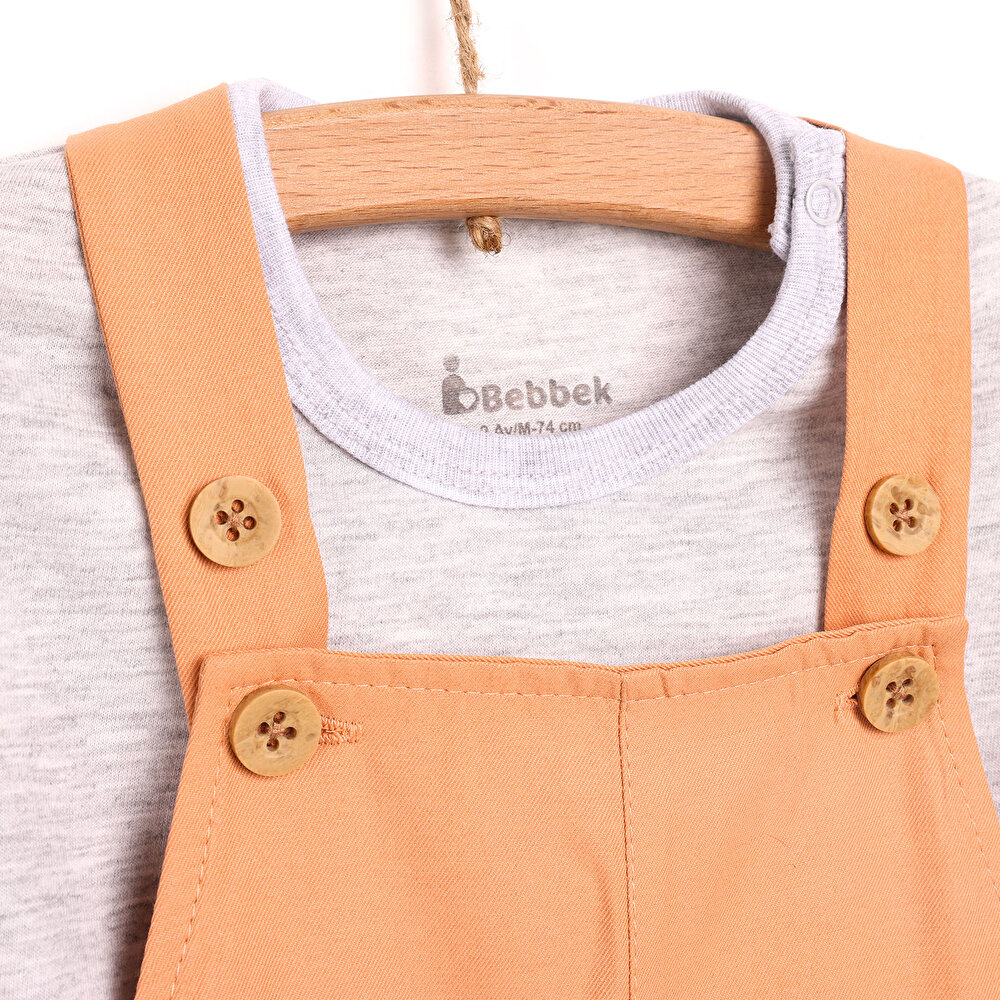 Surfing Kanguru Cep Detaylı Salopet-Tshirt Takım Erkek Bebek