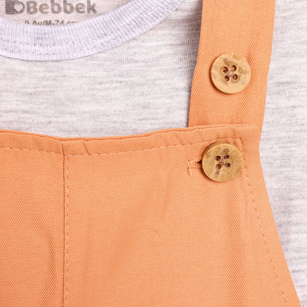 Surfing Kanguru Cep Detaylı Salopet-Tshirt Takım Erkek Bebek