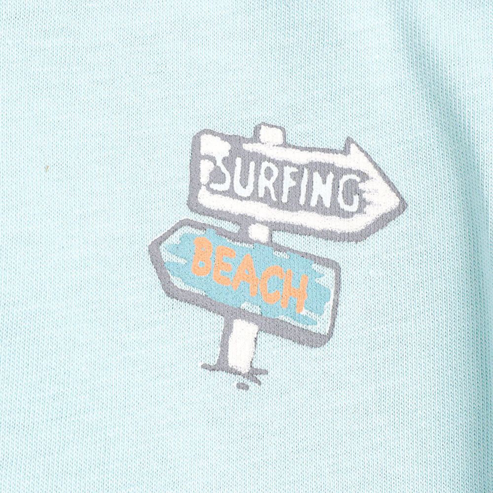 Surfing Kanguru Cep Detaylı Şık Oversize Tshirt-Şort Takım Erkek Bebek