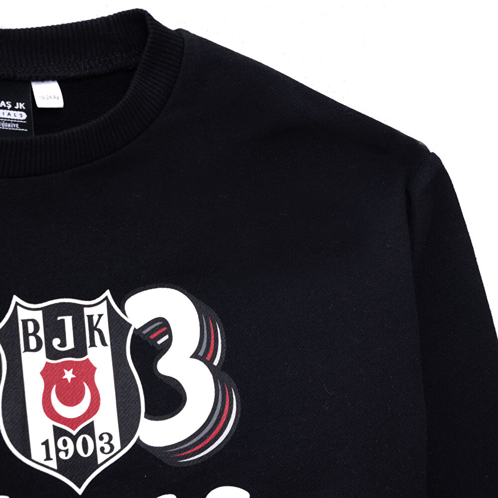 Unisex Sweatshirt İki İplik Bisiklet Yaka Uzun Kol