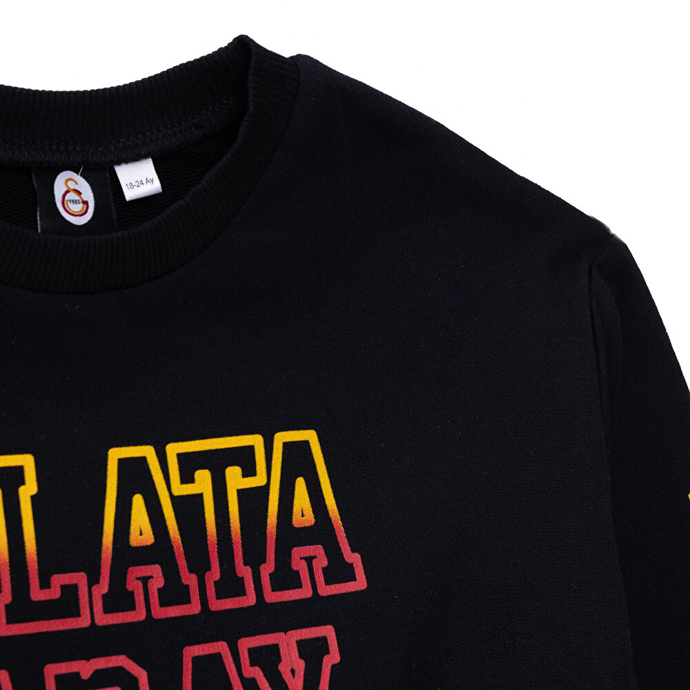 Unisex Sweatshirt İki İplik Bisiklet Yaka Uzun Kol