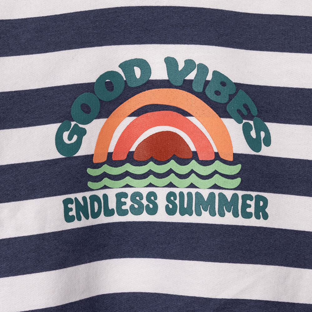 Erkek Bebek Sweatshirt Şardonlu İki İplik Bisiklet Yaka Uzun Kol