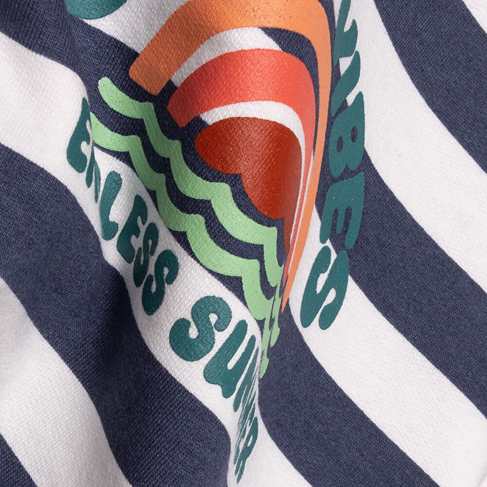 Erkek Bebek Sweatshirt Şardonlu İki İplik Bisiklet Yaka Uzun Kol