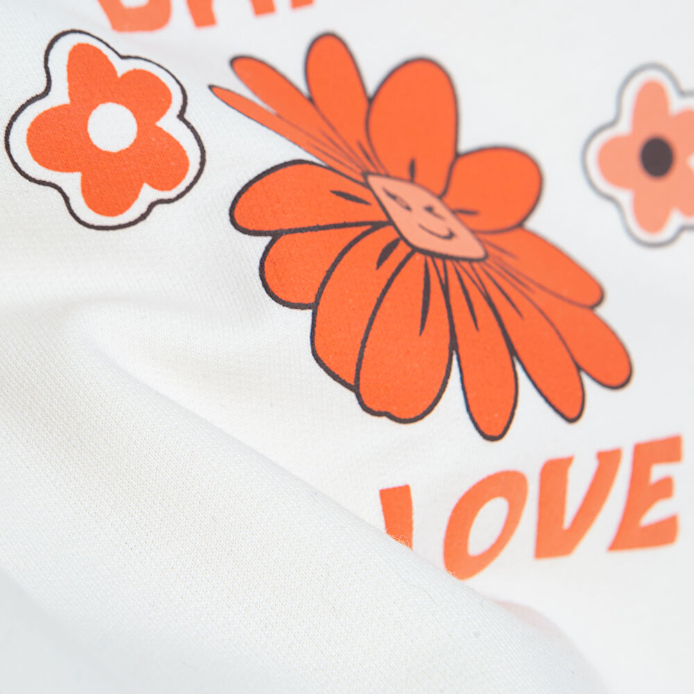 Kız Bebek Sweatshirt Şardonlu İki İplik Bisiklet Yaka Uzun Kol