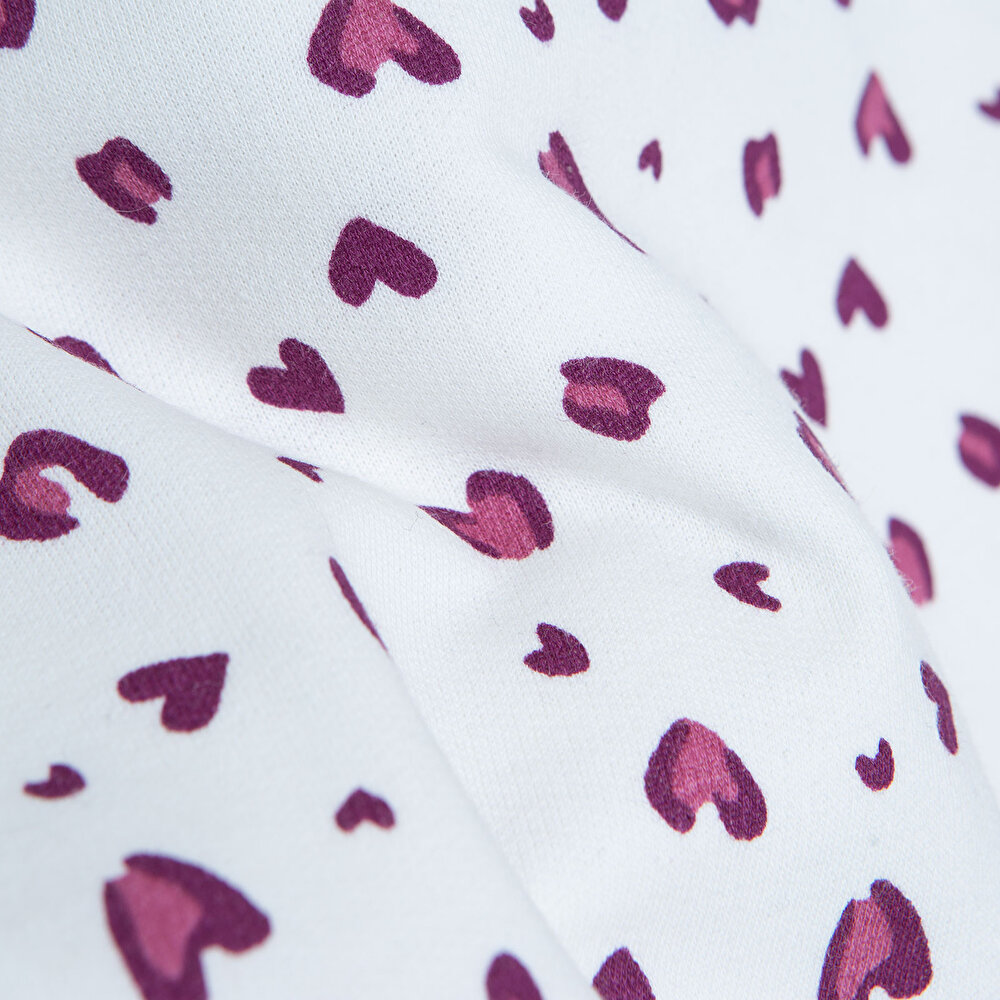 Kız Bebek Sweatshirt Şardonlu İki İplik Bisiklet Yaka Uzun Kol