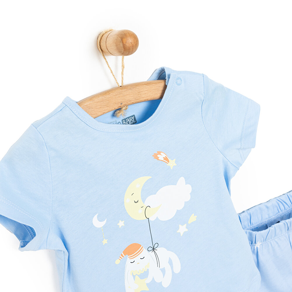 Tavşan Neni Kısa Kol Pijama Takımı Erkek Bebek
