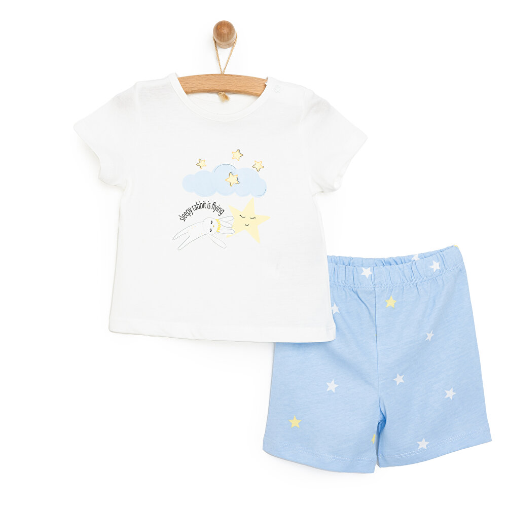 Tavşan Neni Kısa Kol Pijama Takımı Erkek Bebek