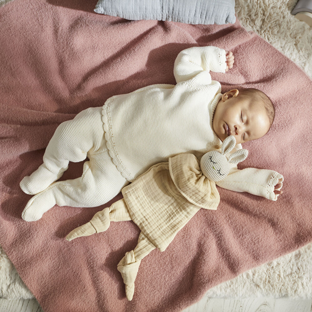 Tavşan Neni uyku Arkadaşı müslin ve amigurimi