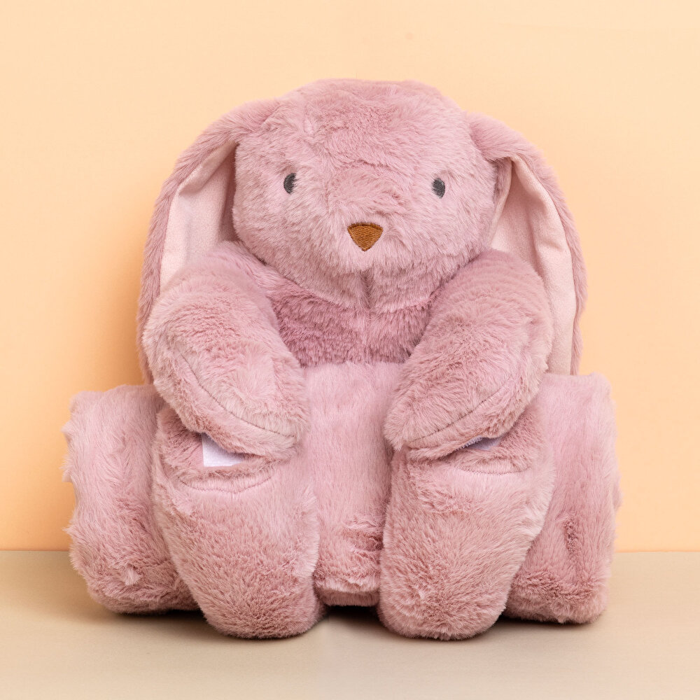 Tavşan Oyuncaklı Kız Battaniye 70x78 cm Kız Bebek