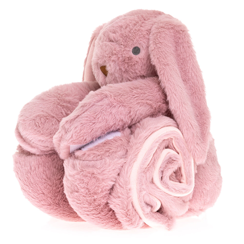 Tavşan Oyuncaklı Kız Battaniye 70x78 cm Kız Bebek