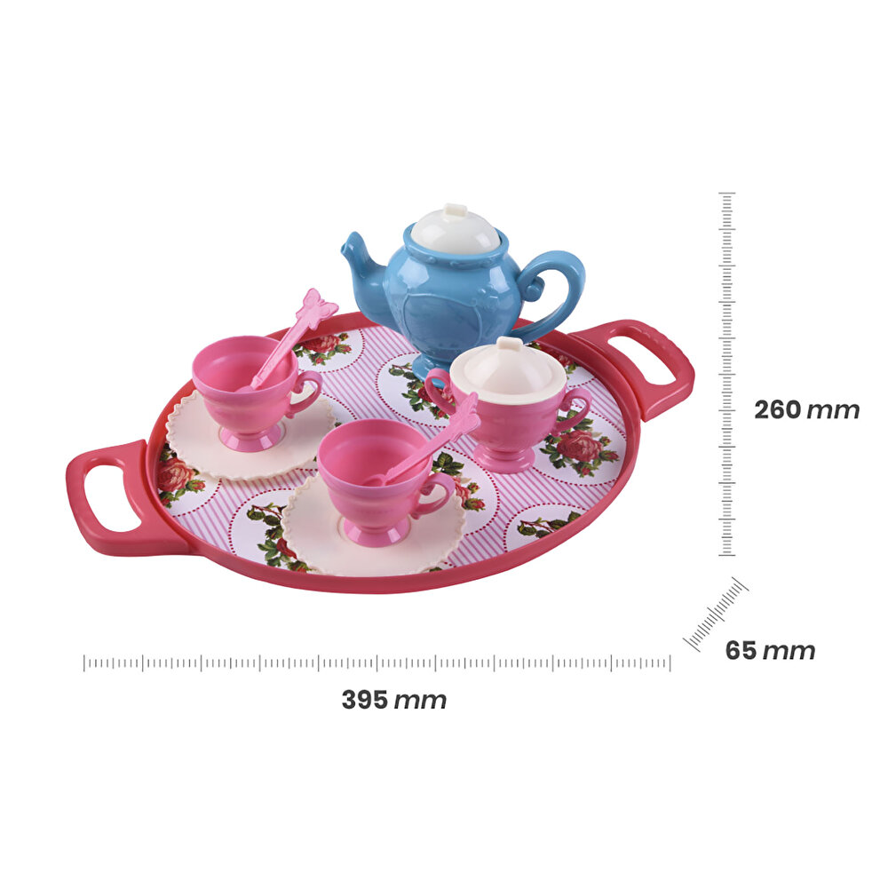 Zuzu Tepsili Çay Seti Pembe