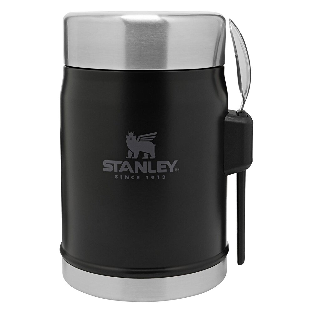 The Legendary Yemek Termosu + Kaşık 400ml Matte Black Pebble