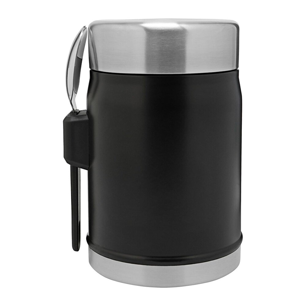 The Legendary Yemek Termosu + Kaşık 0.4L / 14oz Matte Black Pebble