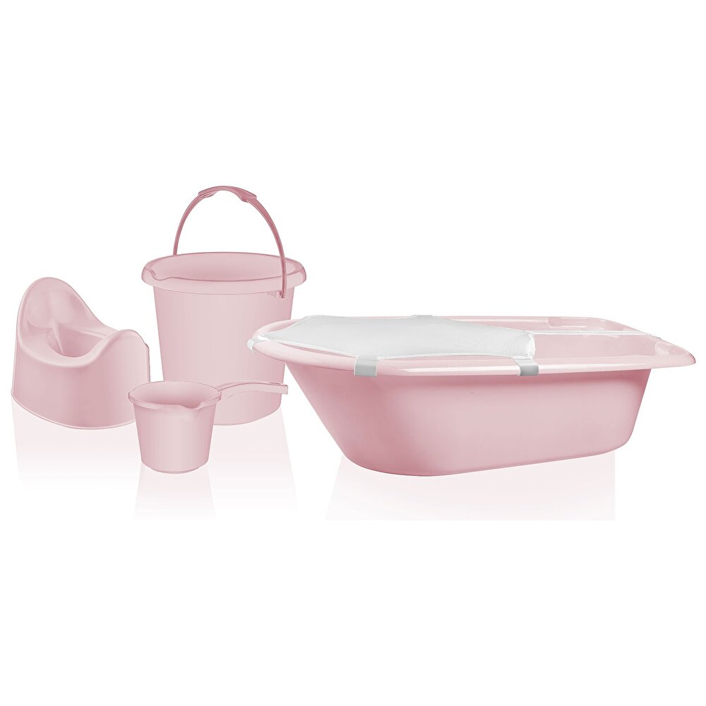 5'li Banyo Tuvalet Seti Pembe