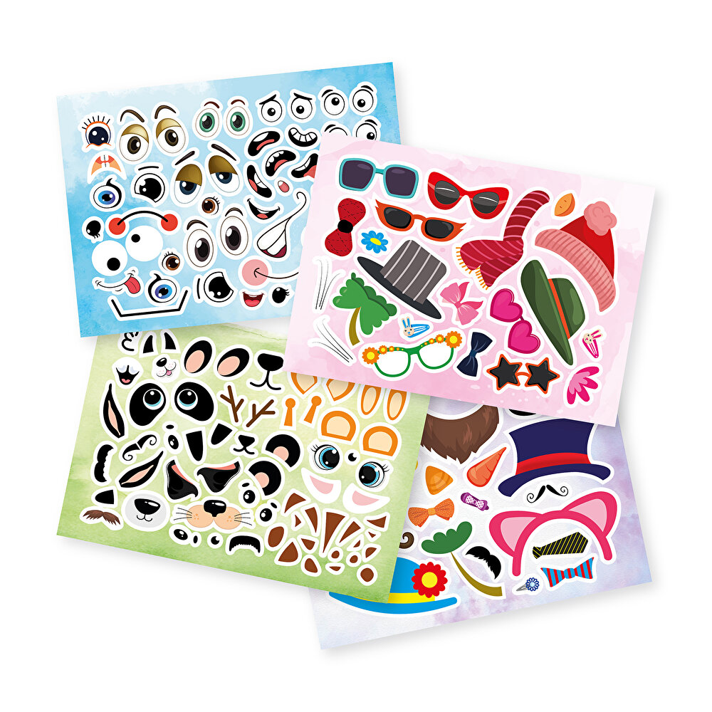 Tükenmeyen Sticker Kitabım - Eğlenceli Yüzler (100+ Tekrar Tekrar Kullanılabilen Sticker)